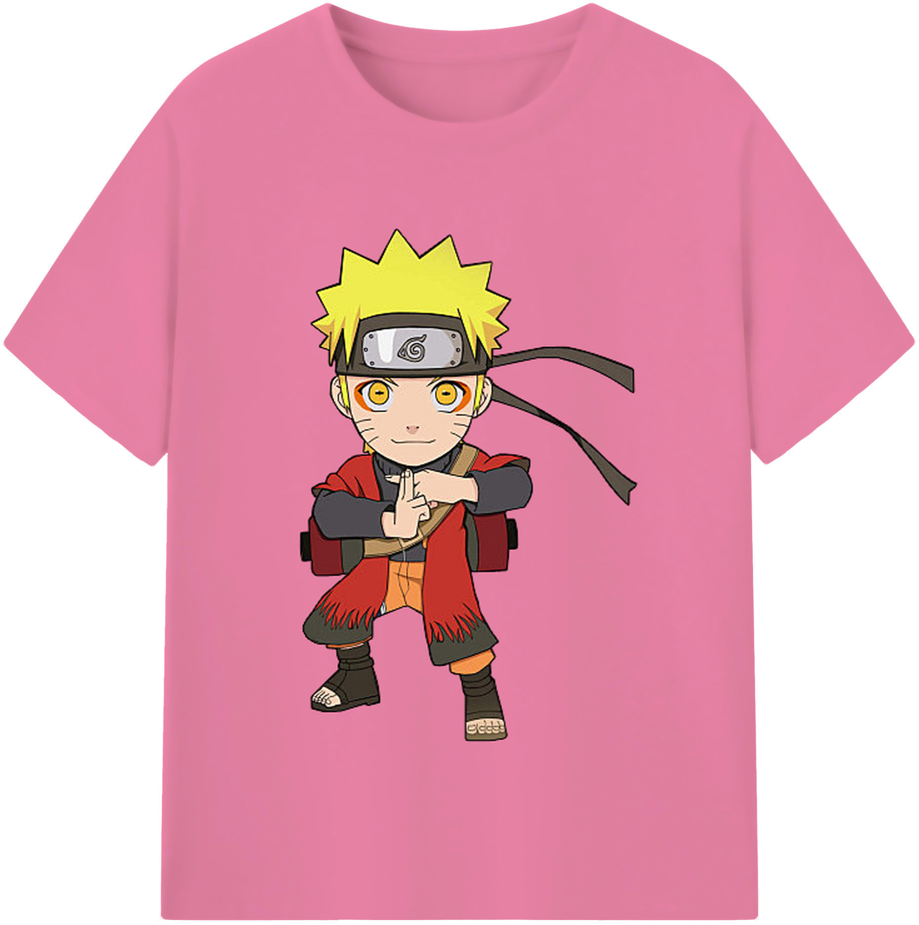 （画像用） NARUTO -ナルト- うずまき ナルト Uzumaki Naruto 綿100％半袖Tシャツ（フロントプリント）